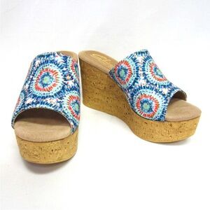 Sbicca Wedge Tie dye Sandel Size 9 NWOT